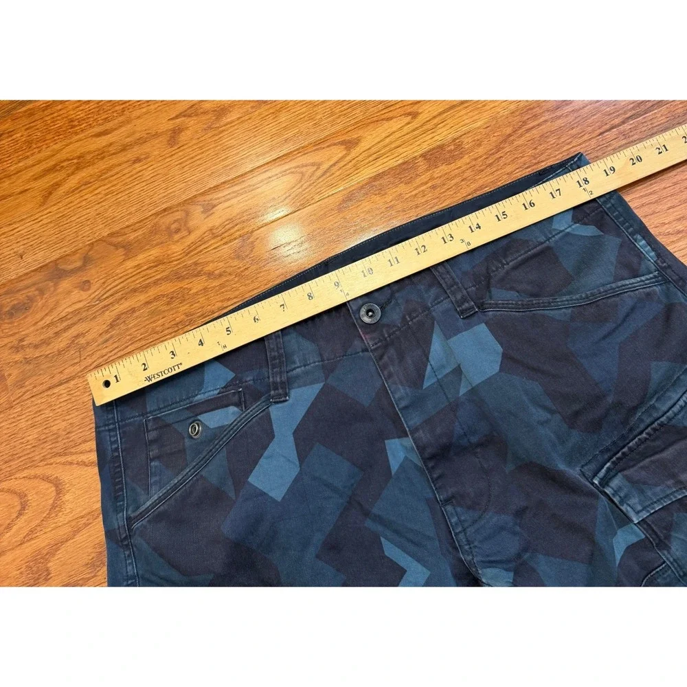 G-Star Raw Rovic Slim Cargo Pants Fits Mens 36x31 Blue Geometric Camo Tactical